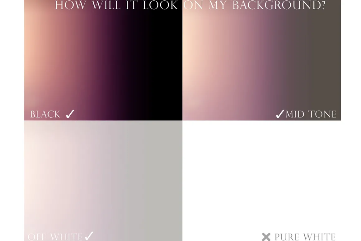 Gradient light leak overlays