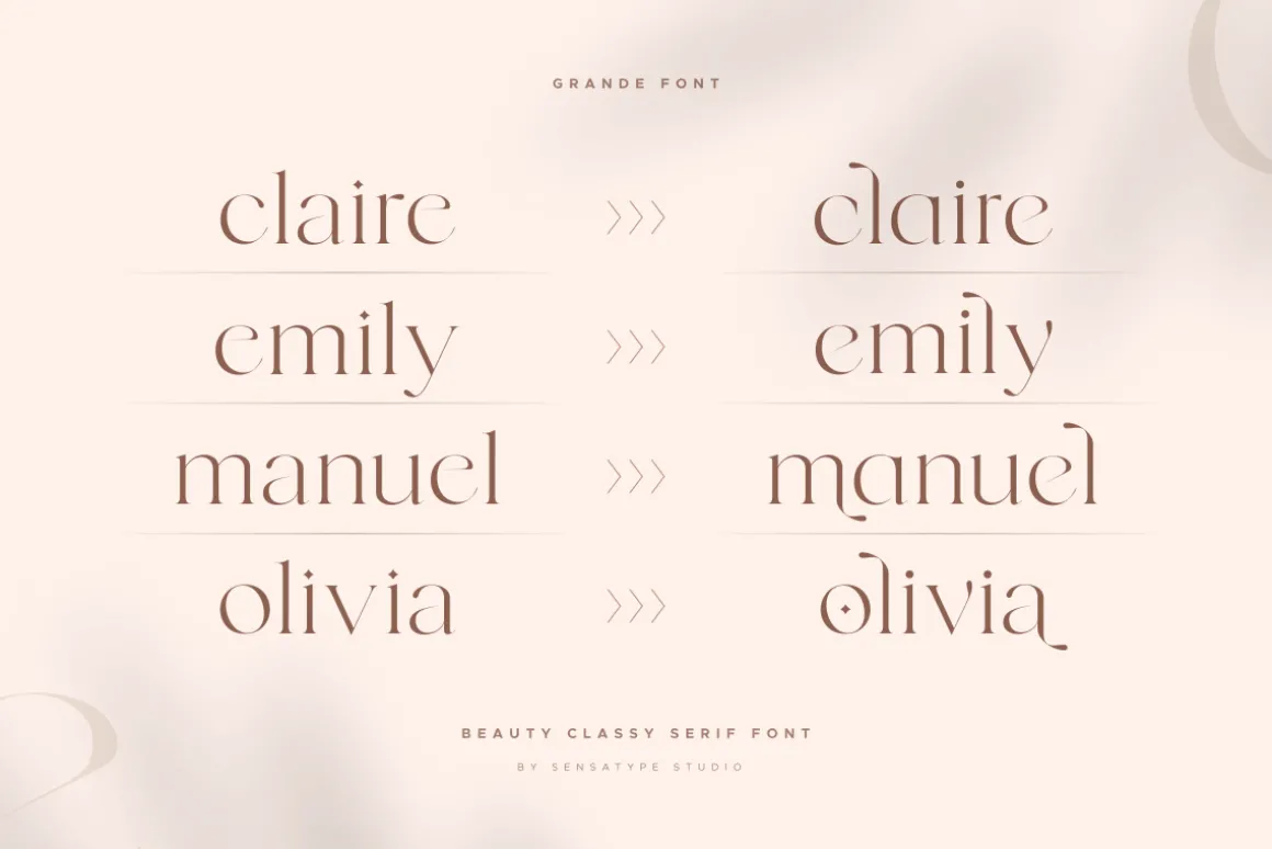 grande - beauty classy serif font