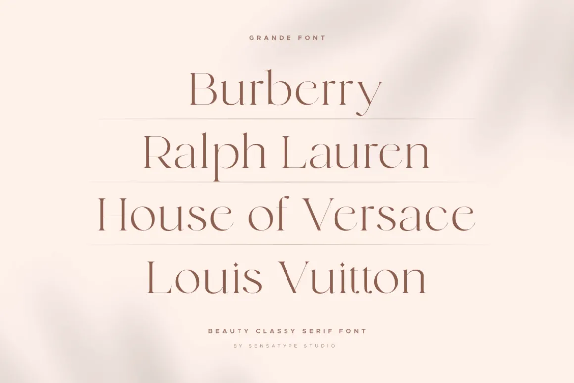 grande - beauty classy serif font