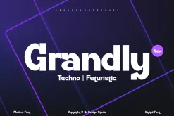 Grandly - Tech Futuristic Font