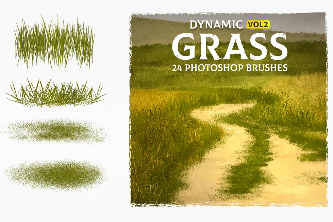 Grass Photoshop Brushes v2