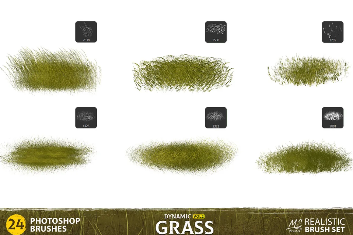 Grass Photoshop Brushes v2