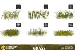 Grass Photoshop Brushes v2