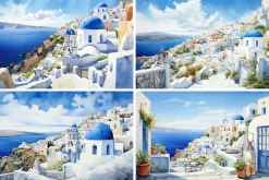 28 Greek Island Illustrations in 5K