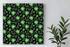 Green Floral Floral Seamless Repeat