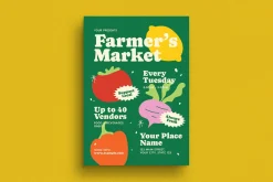 Green Abstract Farmer Market Flyer
