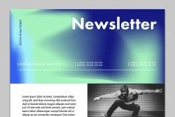 Green and Blue Newsletter with Gradi