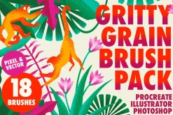 Gritty Grain Brushes Pack - Shaders