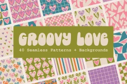 Groovy Love Seamless Patterns