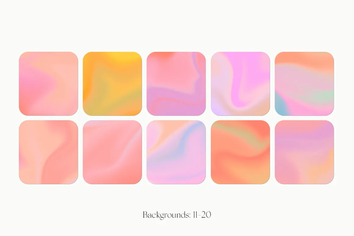 Groovy Liquid Gradient Textures