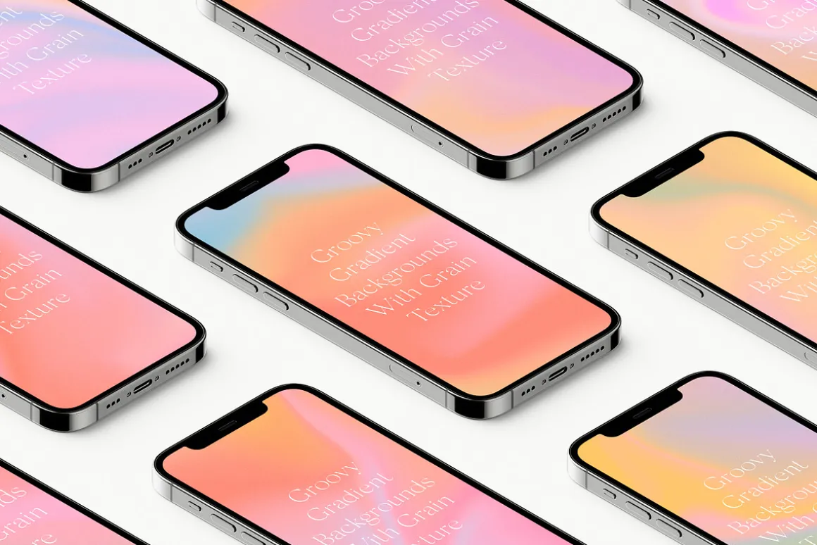 Groovy Liquid Gradient Textures