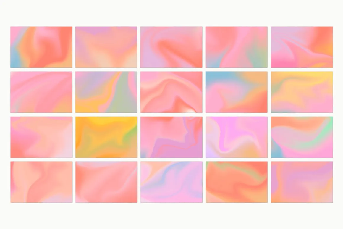Groovy Liquid Gradient Textures