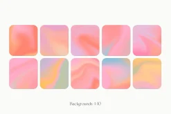 Groovy Liquid Gradient Textures