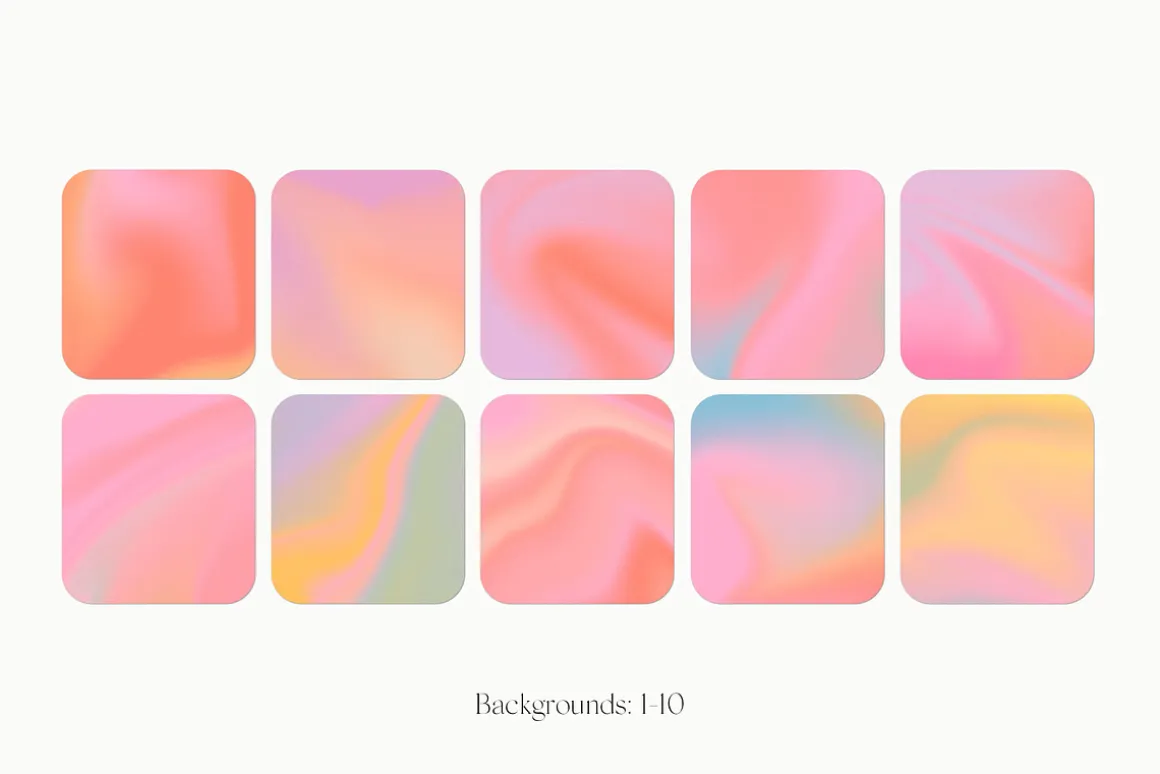 Groovy Liquid Gradient Textures