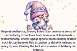 Groovy Retro Star - Handwritting
