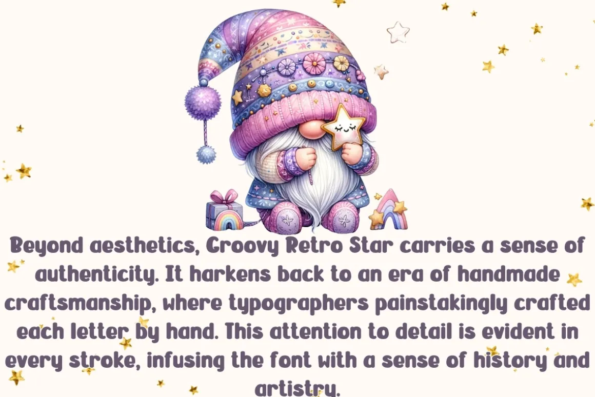 Groovy Retro Star - Handwritting