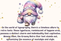 Groovy Retro Star - Handwritting