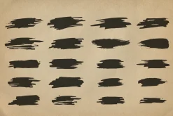 20 Grunge Paint Brush Stroke Collect