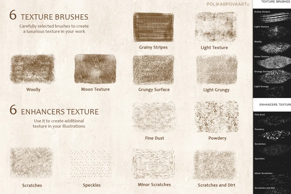 Grungy Textures - brushes & canvases