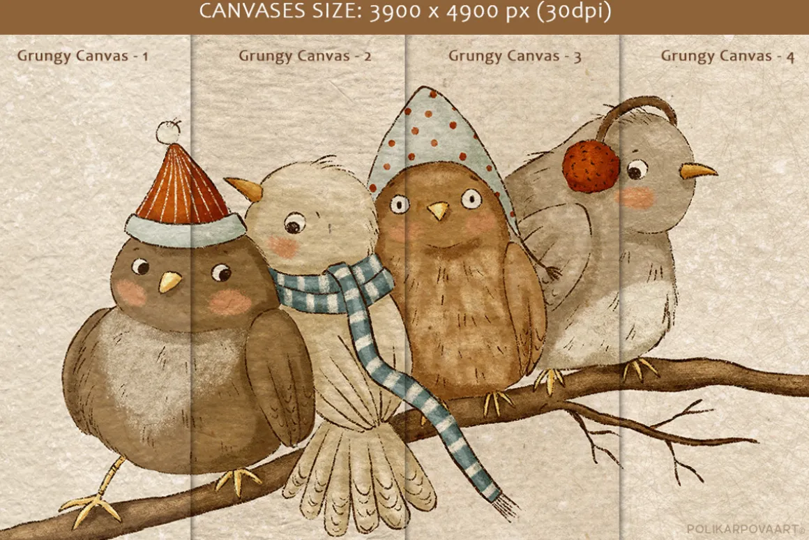Grungy Textures - brushes & canvases