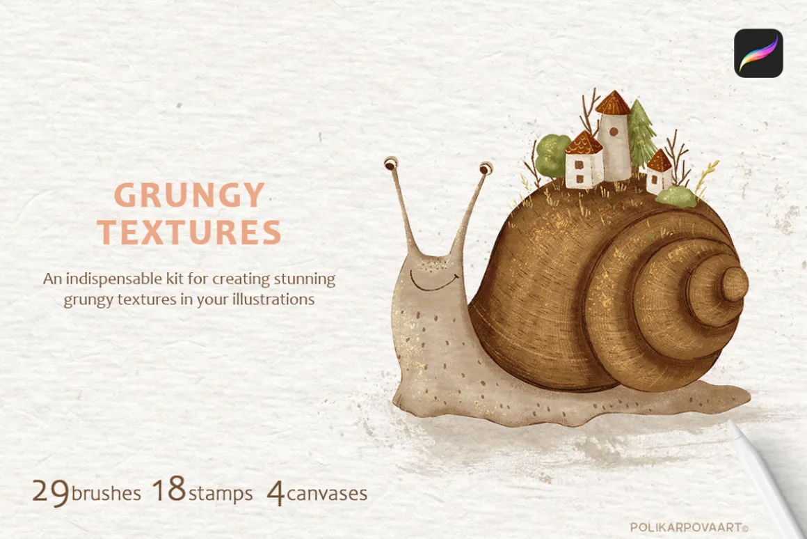 Grungy Textures - brushes & canvases