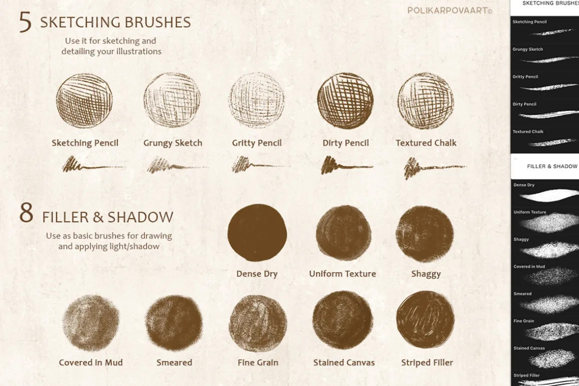 Grungy Textures - brushes & canvases