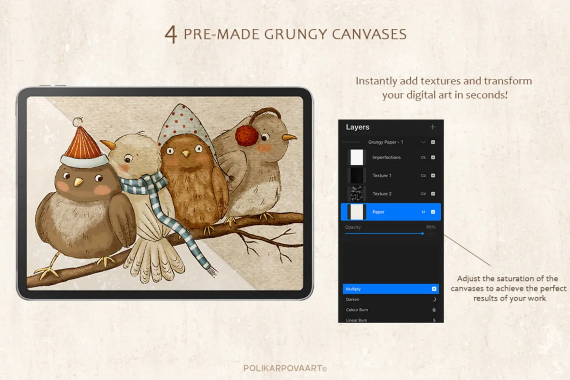 Grungy Textures - brushes & canvases