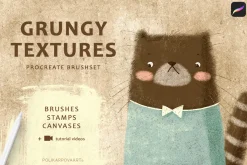 Grungy Textures - brushes & canvases