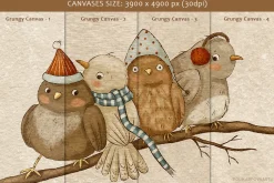 Grungy Textures - brushes & canvases