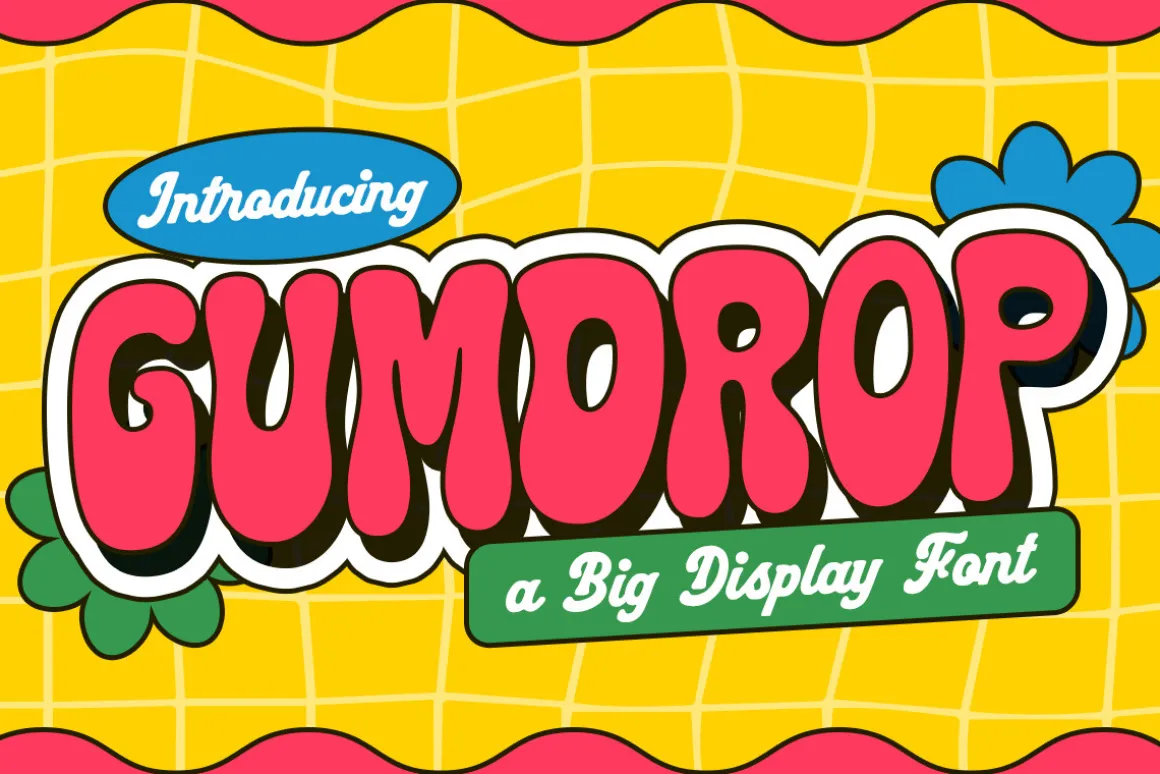 Gumdrop Pop Retro Bubble Font