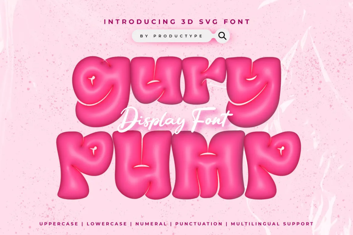 Gury Pump - 3D SVG Font