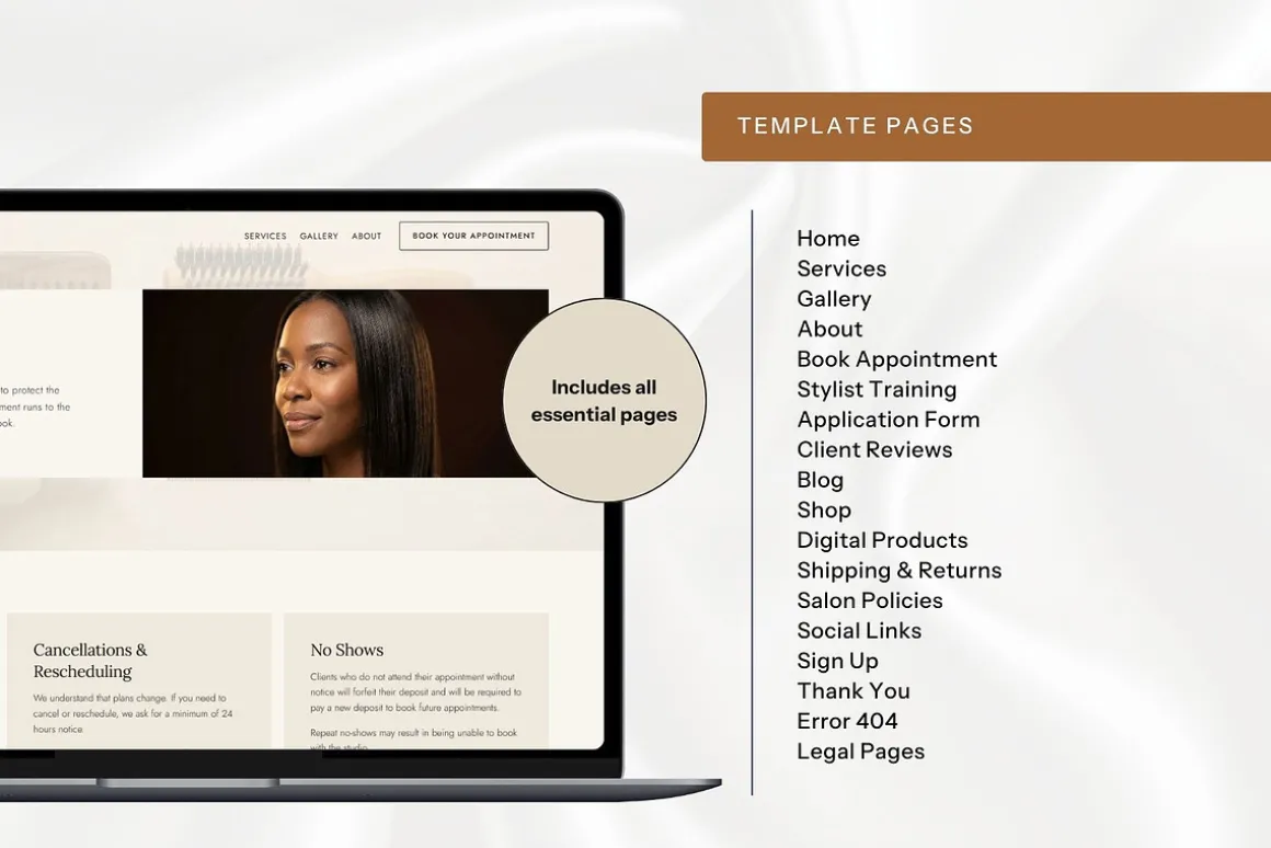 Hair Salon Website Template