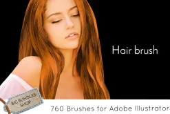 Hair brush - Adobe Illustrator