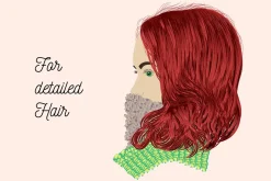 Hair brush - Adobe Illustrator