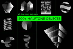200+ Halftone Bitmap Elements