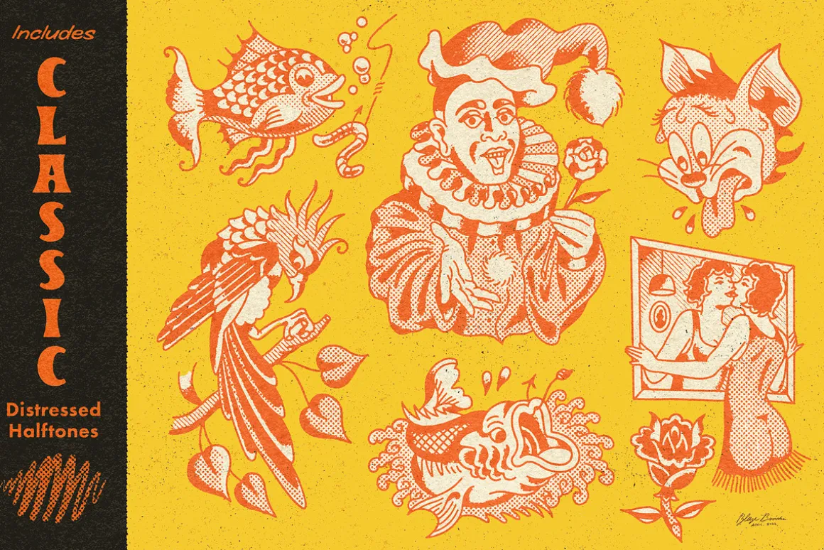 Halftone Brushes for Photoshop