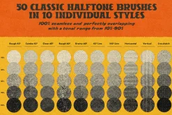 Halftone Brushes for Photoshop