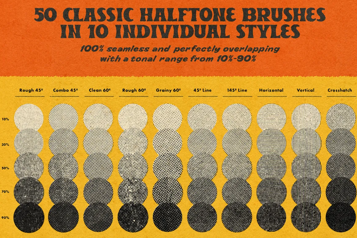 Halftone Brushes for Photoshop