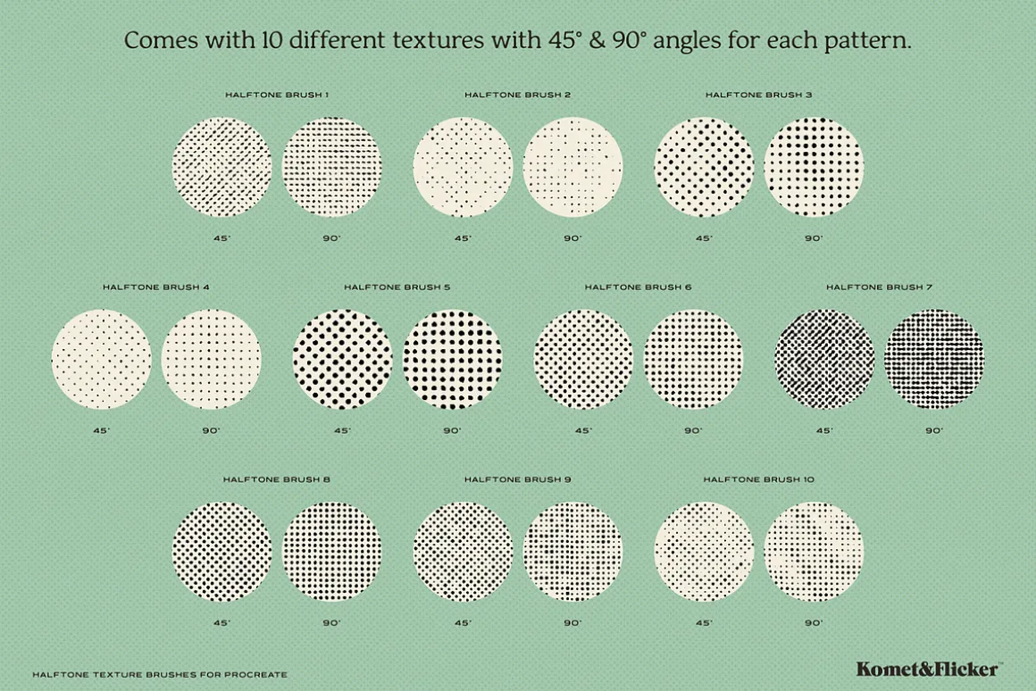Halftone Brushes for Procreate