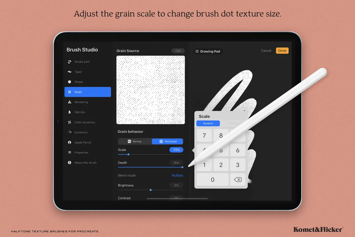 Halftone Brushes for Procreate
