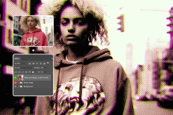 Halftone Glitch Photo Effect