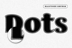 Halftone Grunge Text Effect