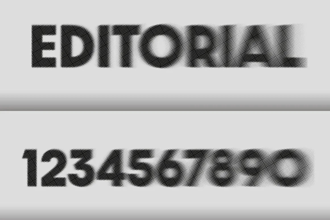 Halftone Printed Text Effect