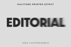 Halftone Printed Text Effect