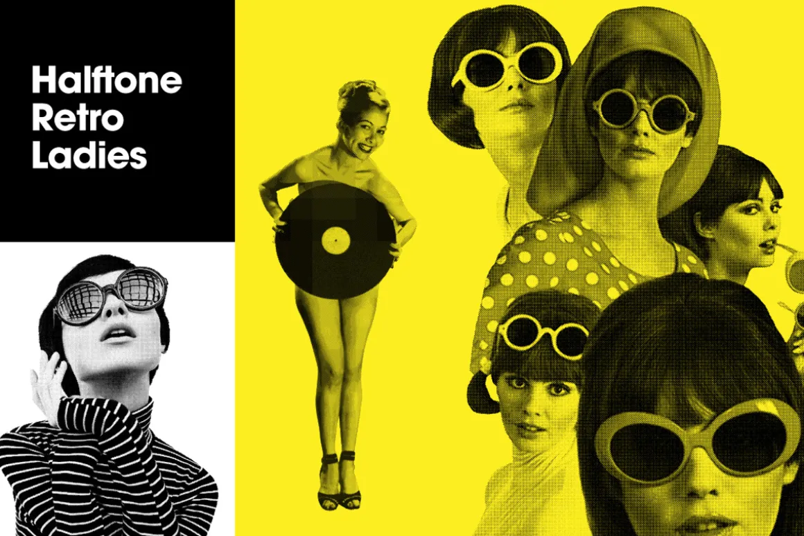 Halftone Retro Ladies