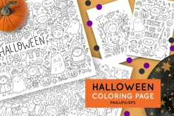 HALLOWEEN - coloring page, activity