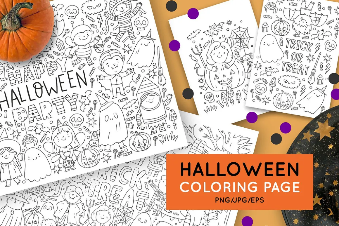 HALLOWEEN - coloring page, activity