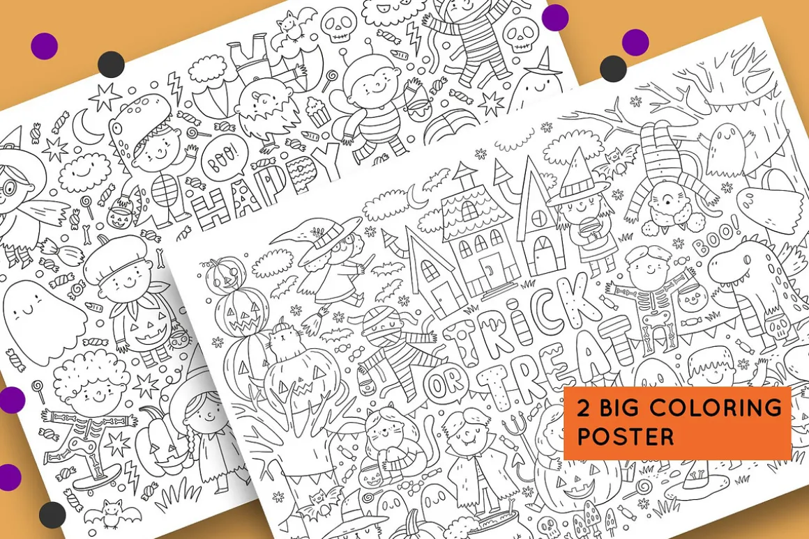 HALLOWEEN - coloring page, activity