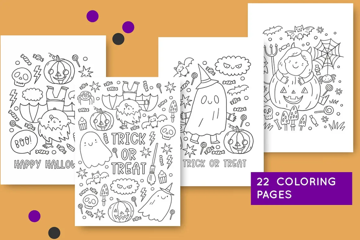 HALLOWEEN - coloring page, activity