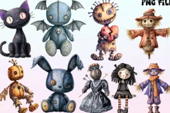 Halloween Gothic Voodoo Doll Clipart